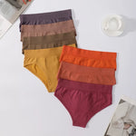 3Pcs/Set High Rise Briefs Women Classic Panties Female Underpants Solid Color Panty Plus Size Underwear Sexy Lingerie S-3XL