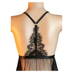 Summer Women Underwear Set Lace And Mesh Flower Babydoll Dress Woman See Through Nightdress V-neck Open Bra Sleep Skirt Nighties
