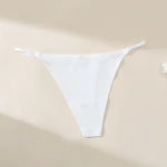 New Sexy Thin Ice Silk Women's Briefs Low Waist Invisible Yoga Fitn Sports Underwear Pure Color Ladies Thong Panties