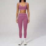 Fitness Suit 2PCS Yoga Set Women's Tracksuit Sports Outfits Gym Running Push Up Sportswear Legging Athletic Wear Workout Clothes