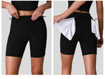 Naked High Waisted Yoga Shorts Women Quick Drying Side Pocket Cycling Pants Outdoor Abdominal and Hip Lifting Sports Shorts
