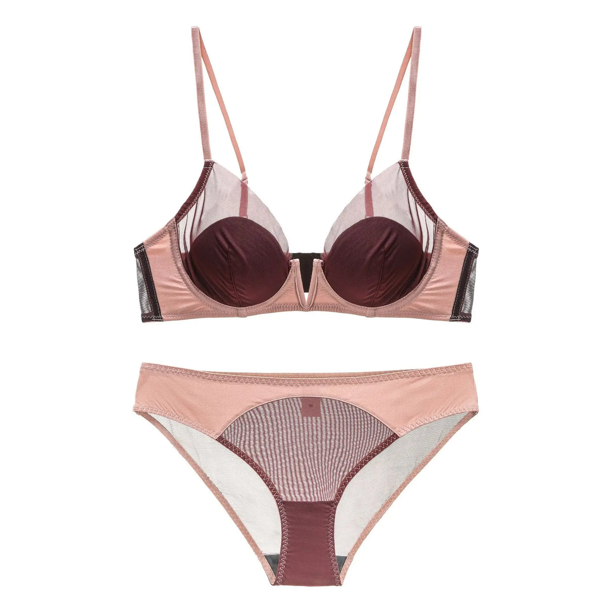 French Mesh SexyBrief Sets Smooth Underwear Push-up Thin Cup Bra Soft Underwire Bra Women's Intimates 2026
