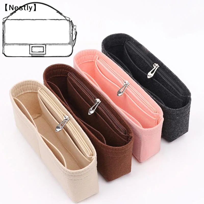1PC Felt Insert Bag Organizer, Makeup Organizers, Liner Perfect for Brand Women's Handbags For And Cosmetic Bags〔Nest〕
