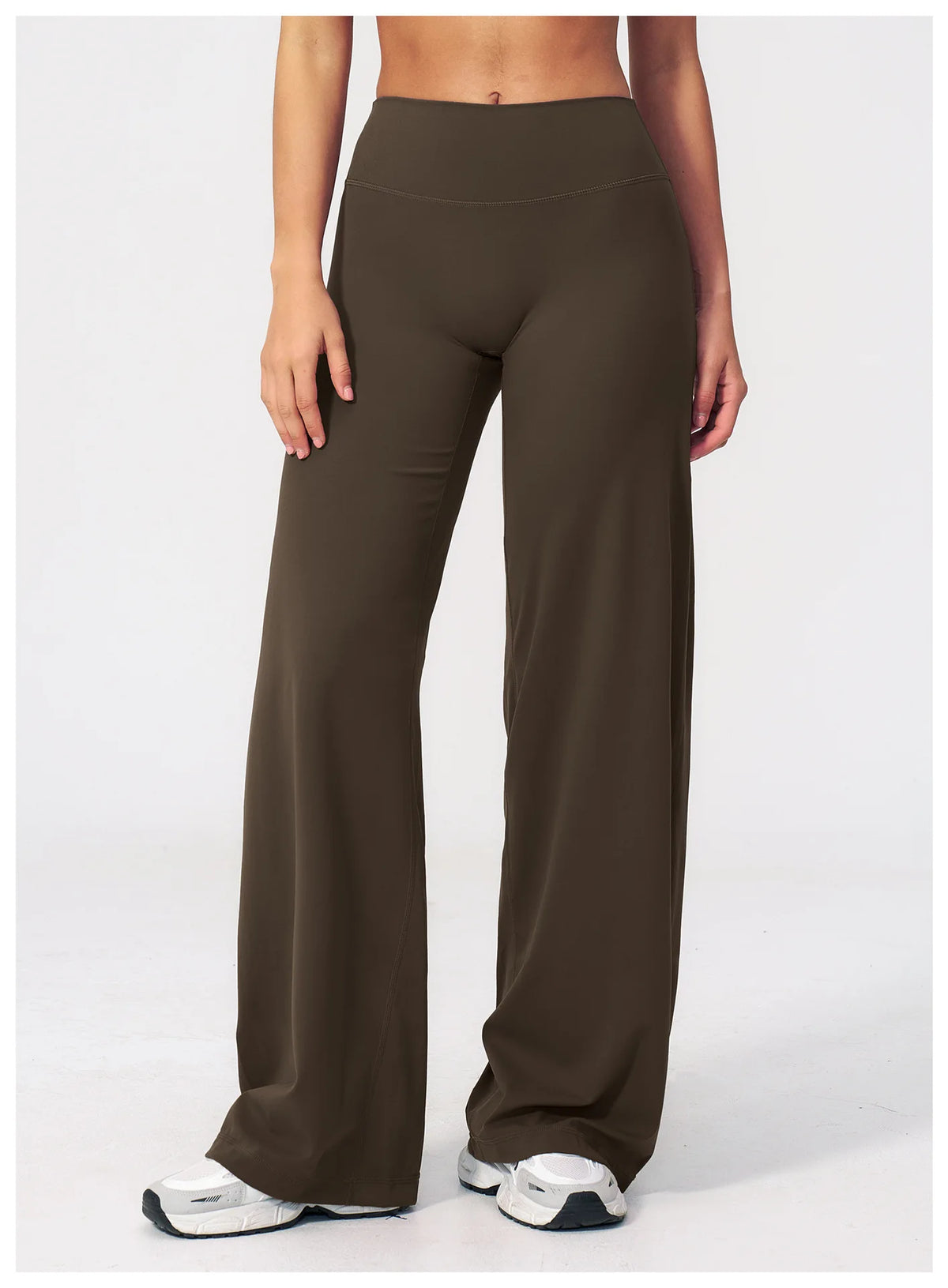 Wide-leg Pants Women Bell-bottoms High Waist Yoga Pants Workout Gym Leggings Naked Feel Pilates Running Cycling Sports Trousers