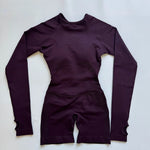 STOUREG Impact Long Sleeve One Piece Jumpsuit Women Backless Slim Fit Elastic Tummy Control Yoga Gym Sports Workout Bodysuit