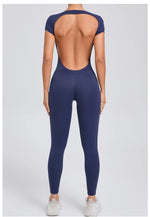 One-piece Yoga Padded Backless Suit Female Rompers Quick Dry Yoga Clothing Workout Bodysuits Scrunch Sports Jumpsuit Women