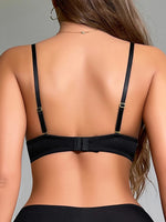 Women's Plunge Push up Bralette Underwire Comfortable Sexy Lingerie Gathered T-Shirt Bra Solid Style for Supportive Fit Bra