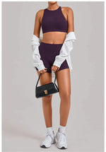 Women's Nude Yoga Sets Sports Cross Beauty Back Bra Hip-lifting Slim Fit Shorts Suits Running Fitness Workout Gym Sets