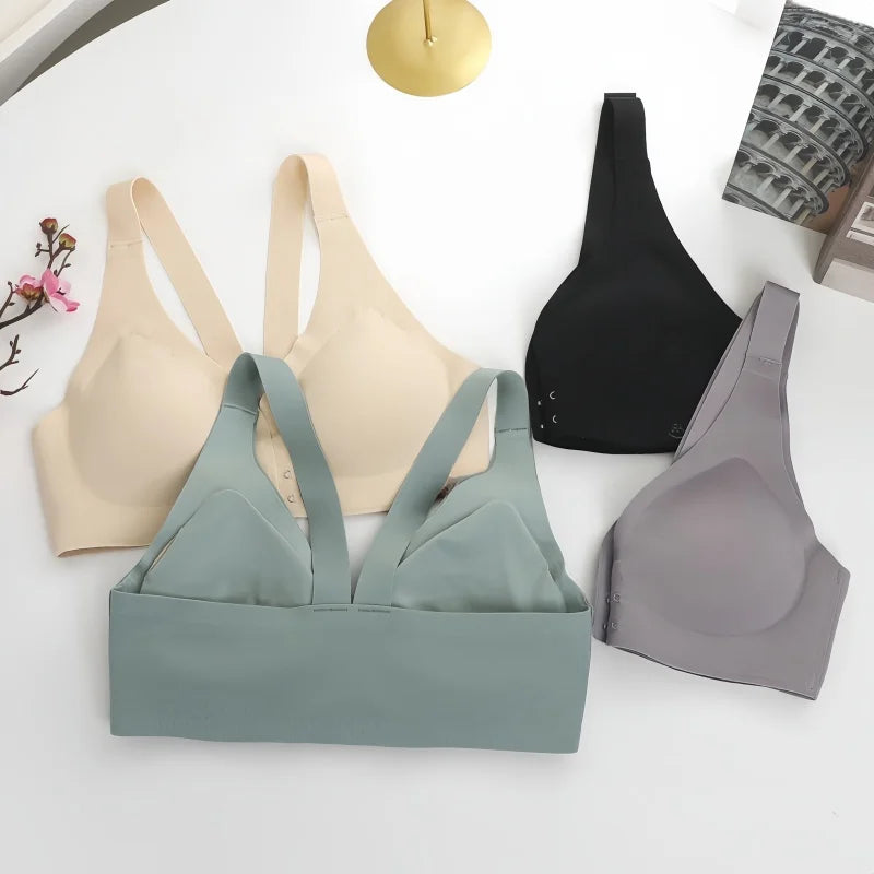 Front Closure Push Up Bra Seamless Underwear Women's Bras Without Steel Ring Gathers Non-wire Bra Beauty Back Sexy Lingerie
