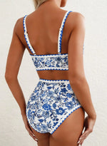 New Sexy Bikinis Print Swimsuits Women's Swimwear Push Up Female Beach Swim Wear Bathing Suits High Waist Bikini Set Pool Bather