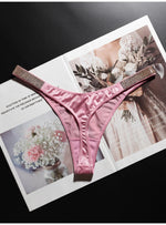 Letter Sexy Panties Women Thongs Rhinestones Diamonds G-string Sports Thong Low Waist Shorts Briefs T-back Fitness S-XL