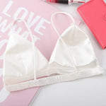 Tube Top For Women Ice Silk Sexy No Steel Ring Bra Breathable One Piece With Open Back Thin Straps Summer Female's Underwear