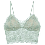 French Backless Bralette Sheer Lace Wireless Halter Top No Underwire Anti Nipple Show Comfort Bra & Tushy Set CA MOYISU Sexy Bra