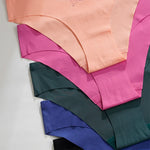5pcs Ultra-thin Seamless Underwear Women's Invisible Panties Sexy Ice Silk Briefs Low Waist Breathable Stretchy Soft Lingerie