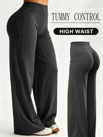 High Waist Straight Leg Workout Pants Naked Skin Friendly Hip Lifting Casual Sports Legging Training Body Shaping Fitness Bottom