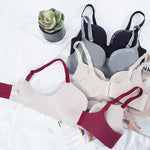 Seamless Bras for Women Push Up Bras No Wire Brassiere A B Cup Underwear Sexy Bralette Three Quarters(3/4 Cup)Lingerie