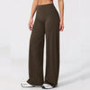 Wide-leg Pants Women Bell-bottoms High Waist Yoga Pants Workout Gym Leggings Naked Feel Pilates Running Cycling Sports Trousers