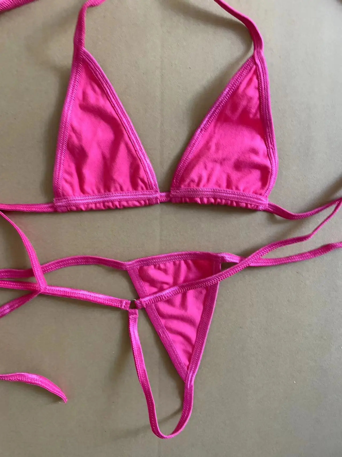 DEKA Mini Micro Cotton Bikinis Set Women Bandage String Thong Swimsuit Type Bathing Suit Triangle Swimwear High Cut Drawstring