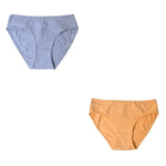 2Pcs/Set Cotton Panties Women Low Rise Underwear Solid Color Comfort Breathable Briefs Sexy Lingerire M-XL Seamless Intimates