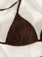 ZTVitality Sexy Solid 2 Piece Bikini 2026 New Arrival Padded Bra Bandage Halter Swimsuit Women Swimwear Summer Beachwear Biquini