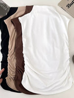 Ruched Mock Neck Tank