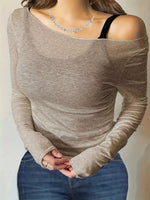 Sheer Mesh Long Sleeve T-Shirt