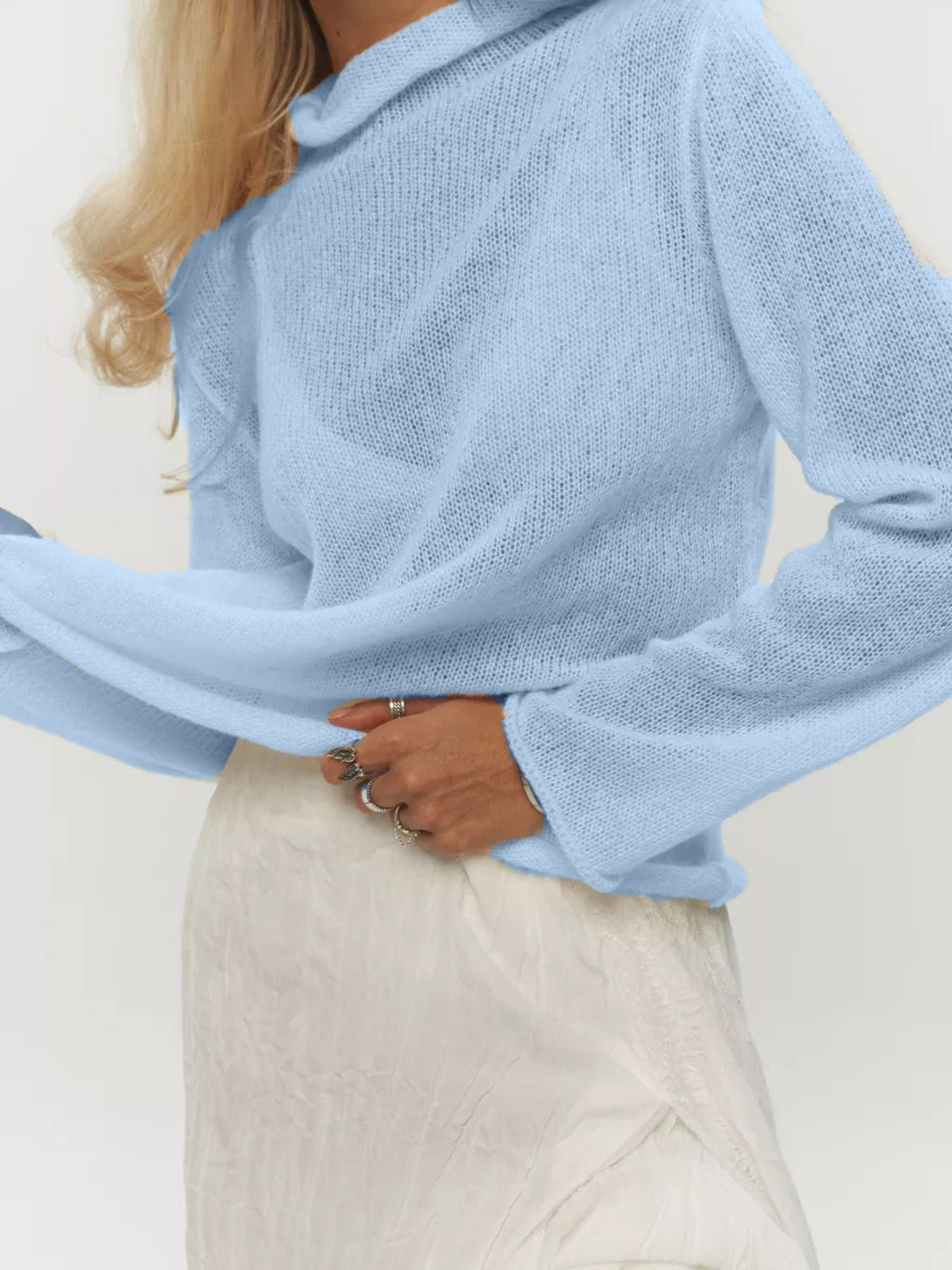 Mock Neck Long Sleeve Sweater