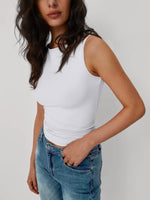 Solid Round Neck Tank - Ladyez