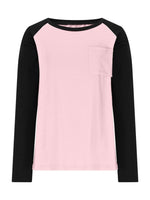 Round Neck Raglan Sleeve T-Shirt with Pocket