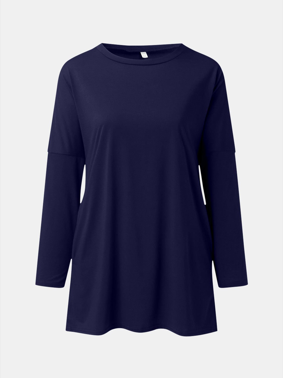 Full Size Round Neck Long Sleeve T-Shirt - Ladyez