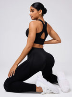 Round Neck Wide Strap Tank and Leggings Active Set - Ladyez