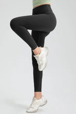Wide Waistband High Waist Sport Leggings - Ladyez