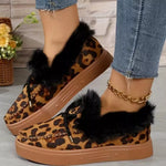 Fuzzy Round Toe Slip-Ons