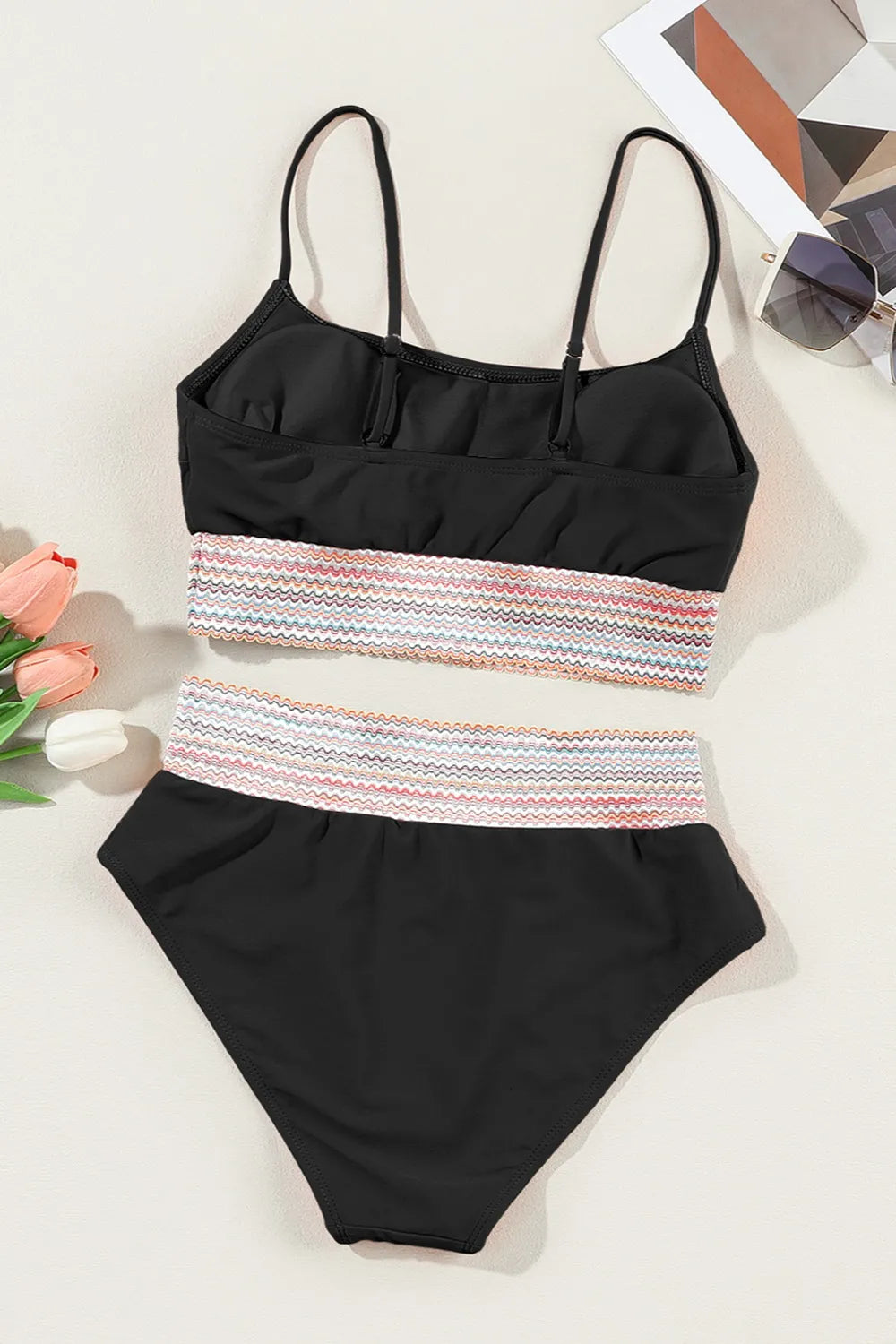 Scoop Neck Spaghetti Strap Two-Piece Swim Set - Ladyez