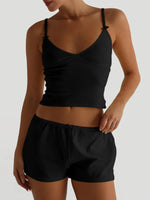 V-Neck Cami and Shorts Set - Ladyez