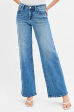 RISEN Full Size Low Rise Wide Leg Jeans Plus Size - Ladyez