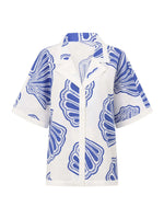 Printed Button Up Shirt and Shorts Set
