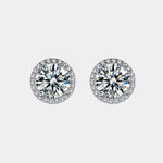 1 Carat Moissanite 925 Sterling Silver Stud Earrings