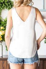 V-Neck Wide Strap Tank