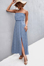 Strapless Split Maxi Dress - Ladyez