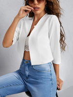 Open Front 3/4 Sleeve Blazer