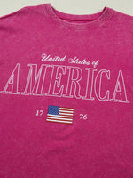 AMERICA 1776 Graphic Mineral Wash Cotton Tee