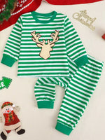 Children's Christmas Striped Pajama Set