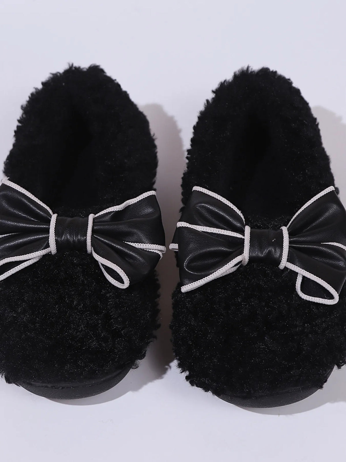 Cozy Bow-Knot Fluffy Indoor Slippers - Ladyez