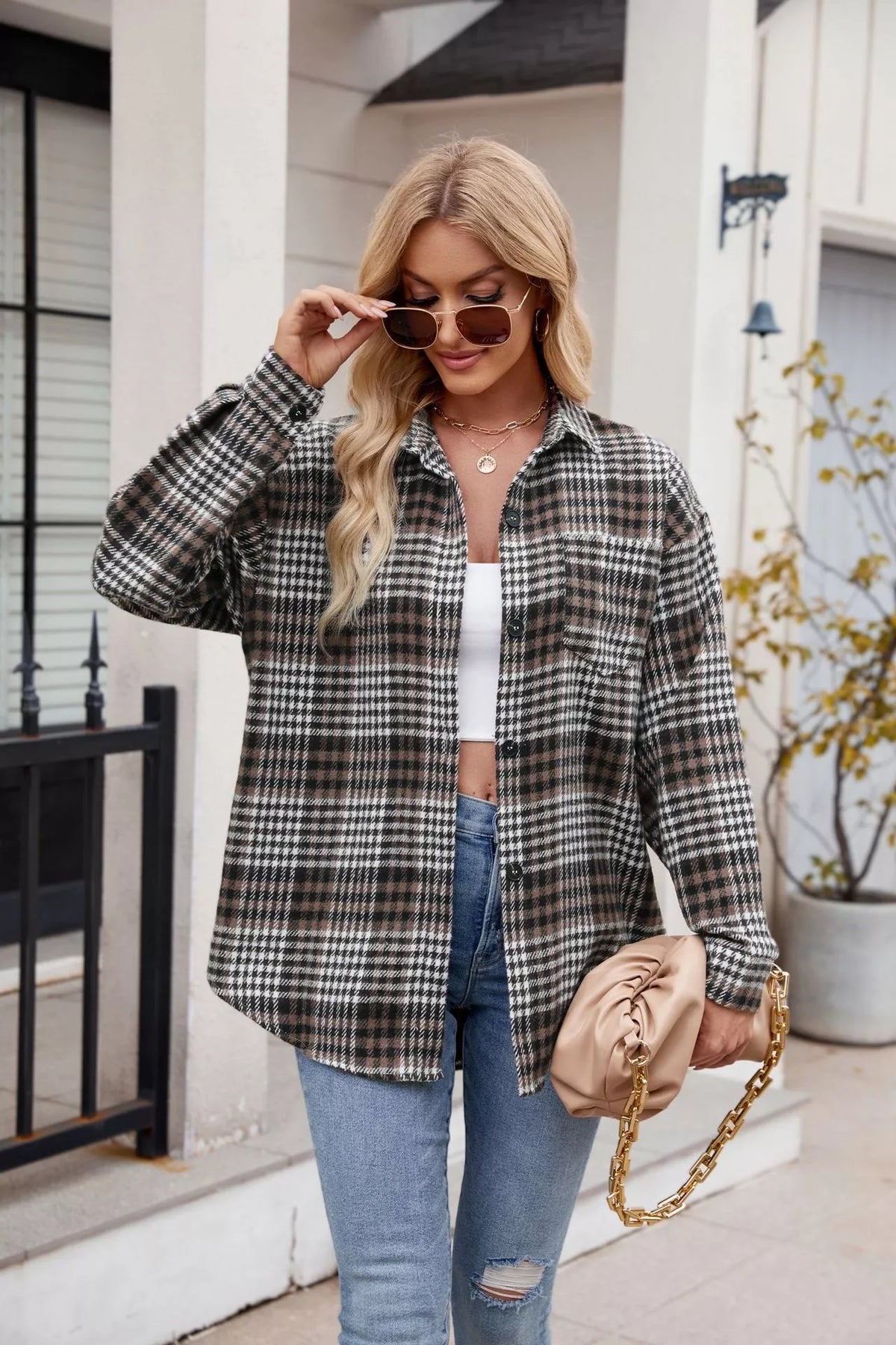 Casual Plaid Long Sleeve Shirt