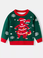 Children's Christmas Tree Round Neck Sweater
