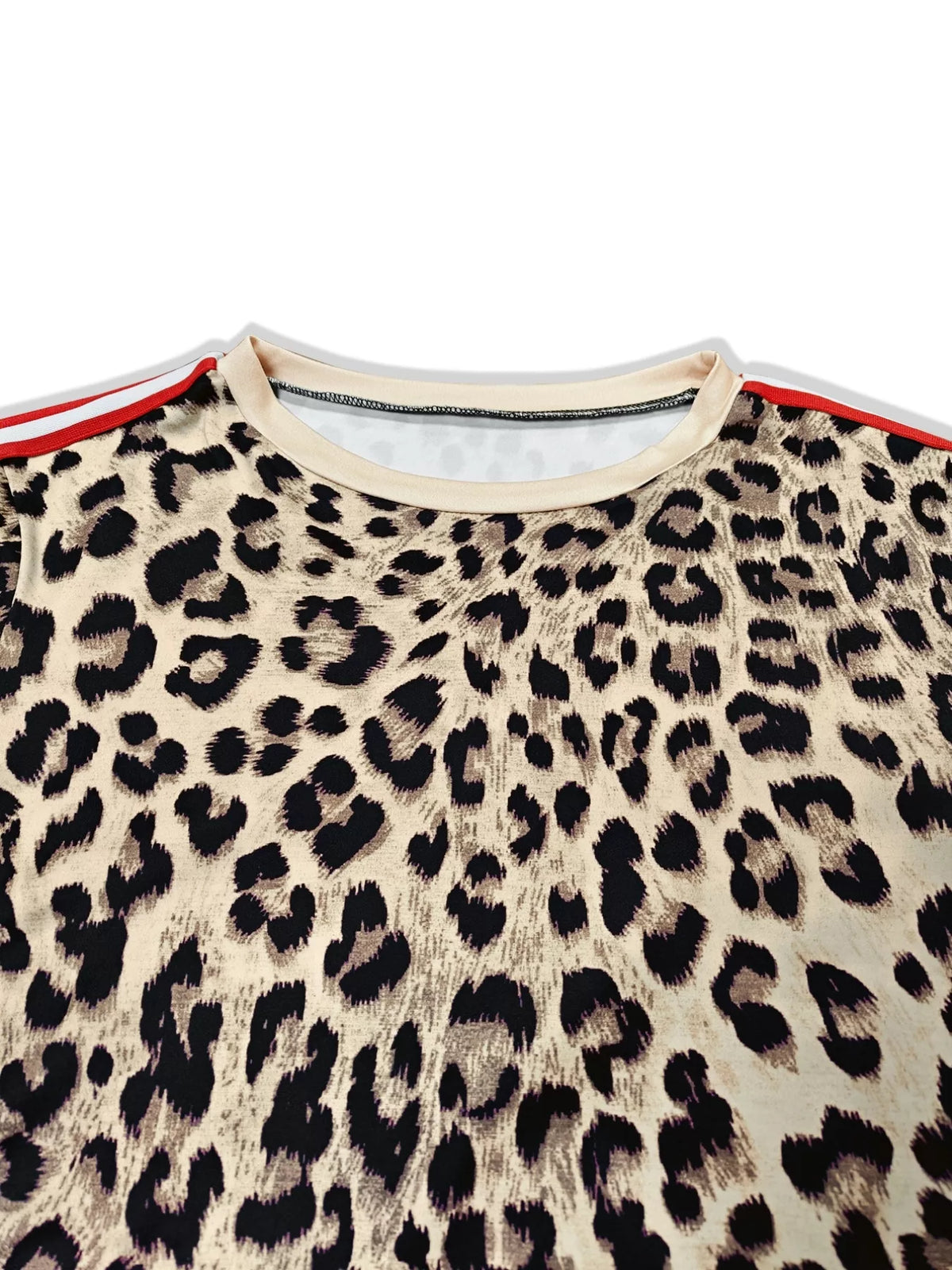Plus Size Leopard Print Long Sleeve Top and Pants Set