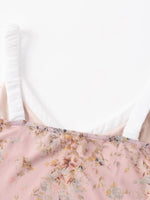 Floral Print Maxi Cami Dress with V-Neck - Ladyez