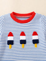 Children's Ice Cream Striped Tee and Shorts Set
