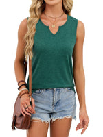 Notched Solid Color Tank